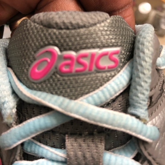 ASICS Gray/Pink Gel-Conteno Athletic running Shoes - Picture 2 of 8